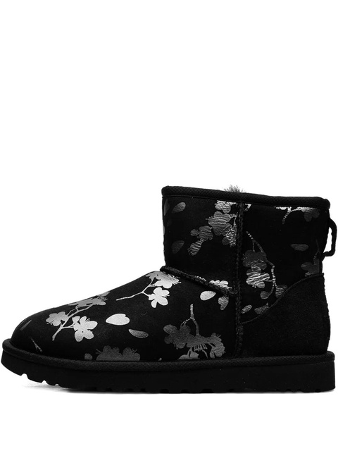 UGG Classic Mini floral-pattern boots - Black - zdjęcie produktu nr 1