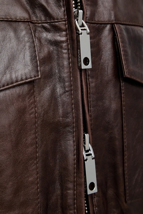 MAX&Co. kurtka skórzana kolor brązowy 2526446023200 - zdjęcie produktu nr 2