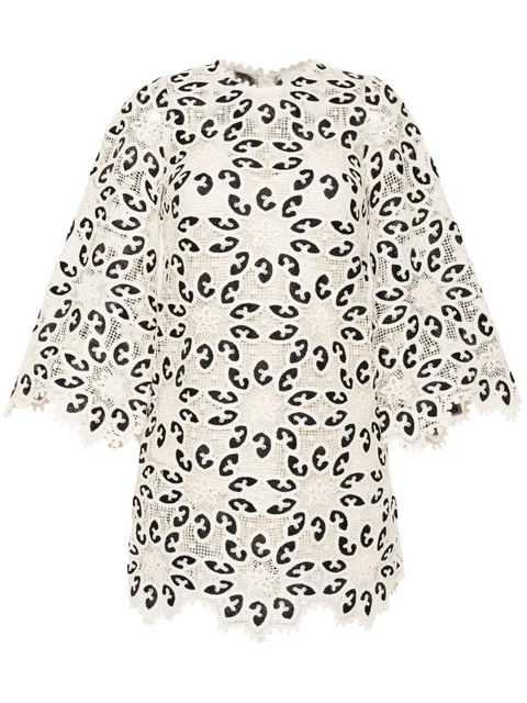 ZIMMERMANN Ottie bobbin-lace mini dress - Neutrals - zdjęcie produktu nr 1