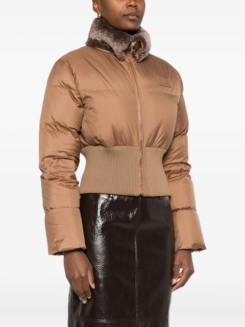 FENDI shearling-collar padded jacket - Brown - zdjęcie produktu nr 2