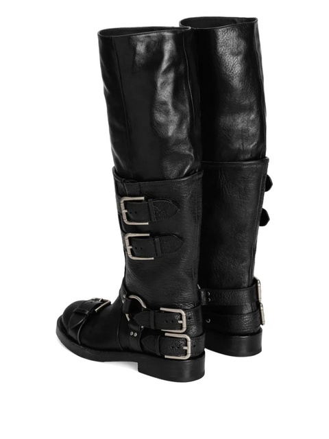 Dolce & Gabbana buckle-detail leather boots - Black - zdjęcie produktu nr 2