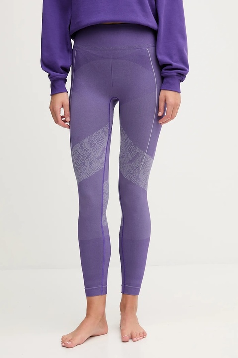 adidas by Stella McCartney legginsy do jogi damskie kolor fioletowy wzorzyste JN0544 - zdjęcie produktu nr 1