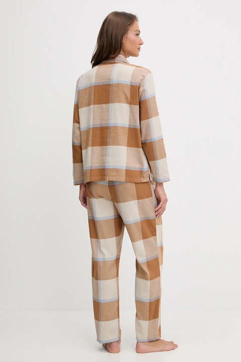 United Colors of Benetton piżama bawełniana damska kolor brązowy bawełniana 40EP3P00W - zdjęcie produktu nr 1