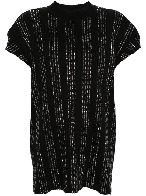 The Attico Laurie crystal-embellished T-shirt - Black - zdjęcie produktu nr 1