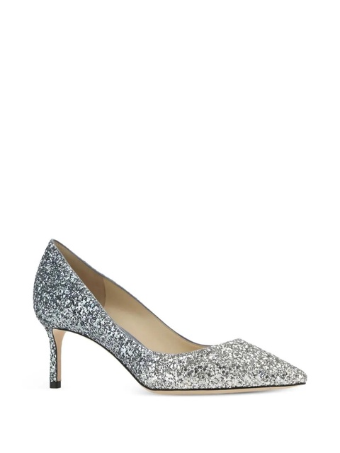Jimmy Choo 60mm Romy glitter pumps - Silver - zdjęcie produktu nr 2