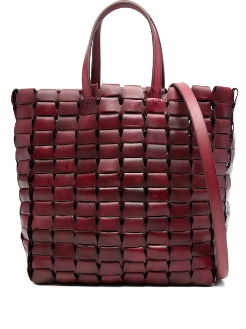 DRAGON DIFFUSION woven leather tote bag - Red - zdjęcie produktu nr 1