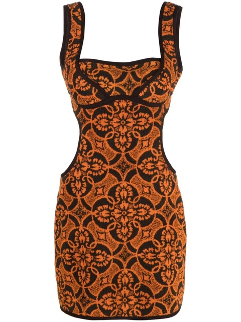 Marine Serre Towels cut-out minidress - Red - zdjęcie produktu nr 1