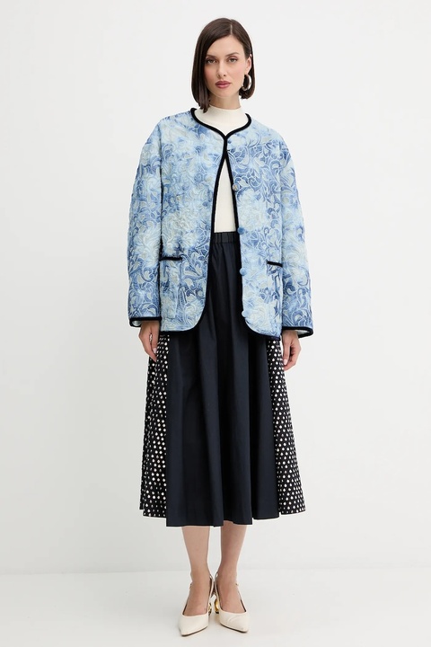 Forte Forte spódnica bawełniana kolor granatowy maxi rozkloszowana 14114.my.skirt - zdjęcie produktu nr 2