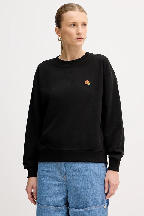 Kenzo bluza bawełniana damska kolor czarny gładka FF52SW1874MF.99J - zdjęcie produktu nr 1