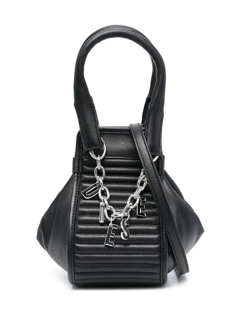 Diesel logo-charm detail tote bag - Black - zdjęcie produktu nr 1