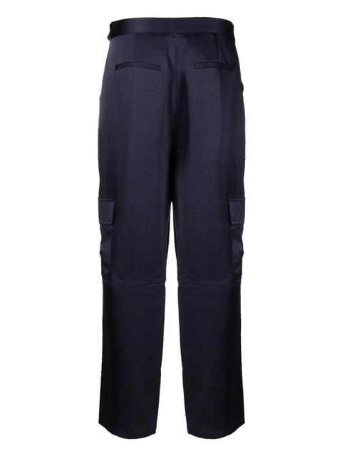 Simkhai tapered-leg satin trousers - Blue - zdjęcie produktu nr 1
