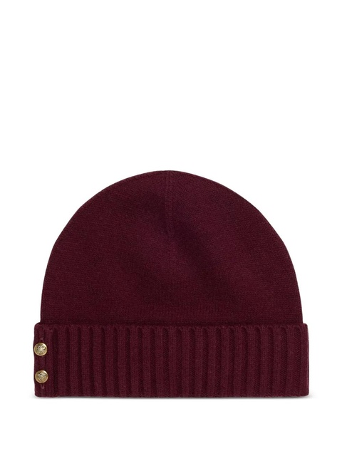 Lauren Ralph Lauren ribbed button beanie hat - Red - zdjęcie produktu nr 1