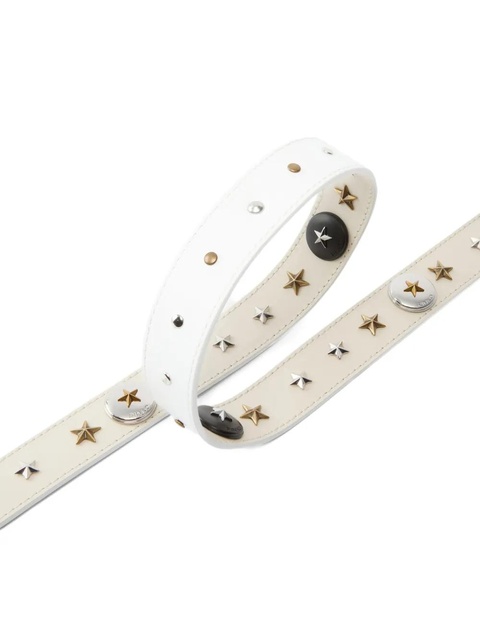 PINKO star-studded leather belt - White - zdjęcie produktu nr 1