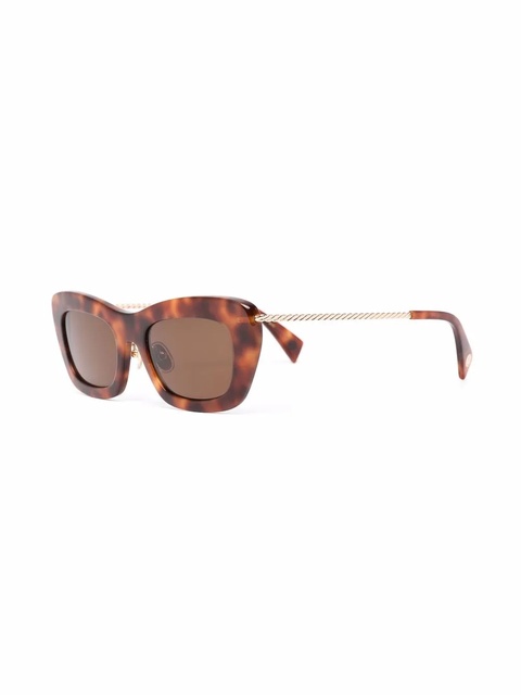 Lanvin tortoiseshell-effect cat-eye sunglasses - Brown - zdjęcie produktu nr 2