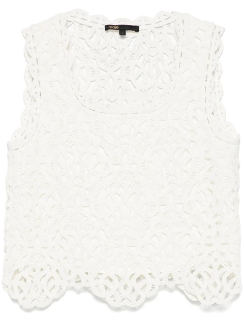 Maje crochet-knit top - White - zdjęcie produktu nr 1