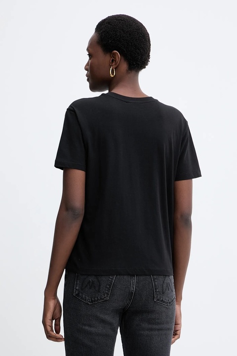 Twinset t-shirt bawełniany damski kolor czarny 252TT2320 - zdjęcie produktu nr 2