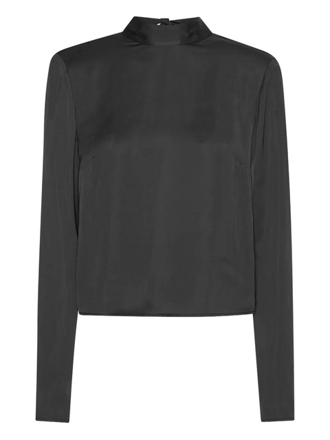 ROTATE BIRGER CHRISTENSEN draped-back top - Black - zdjęcie produktu nr 1