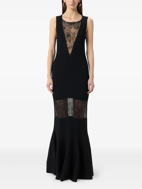Blumarine lace-panelled sleeveless gown - Black - zdjęcie produktu nr 2
