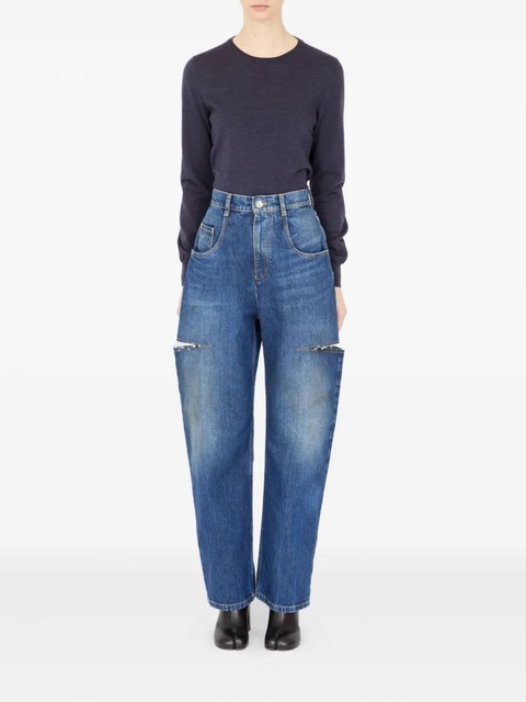 Maison Margiela cut-out jeans - Blue - zdjęcie produktu nr 2