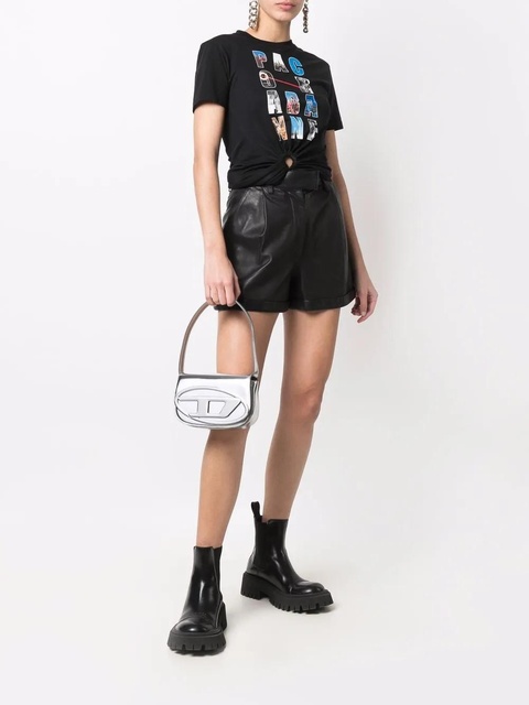Diesel 1DR leather shoulder bag - Silver - zdjęcie produktu nr 2