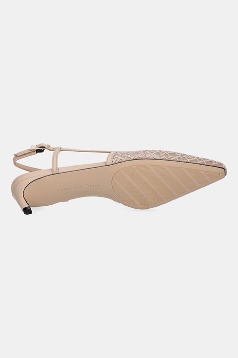 Tommy Hilfiger szpilki MONO SQUARED TOE KITTEN SLINGB kolor beżowy FW0FW08746 - zdjęcie produktu nr 2