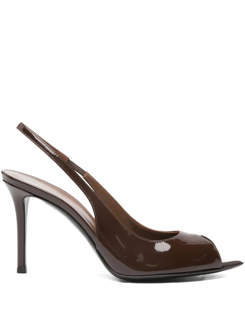 Giuseppe Zanotti 90mm Intriigo slingback peep-toe pumps - Brown - zdjęcie produktu nr 1