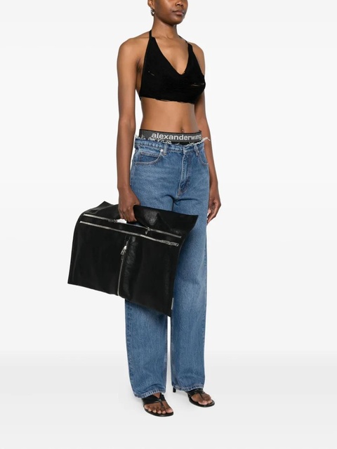 Alexander Wang double-zip leather clutch - Black - zdjęcie produktu nr 1