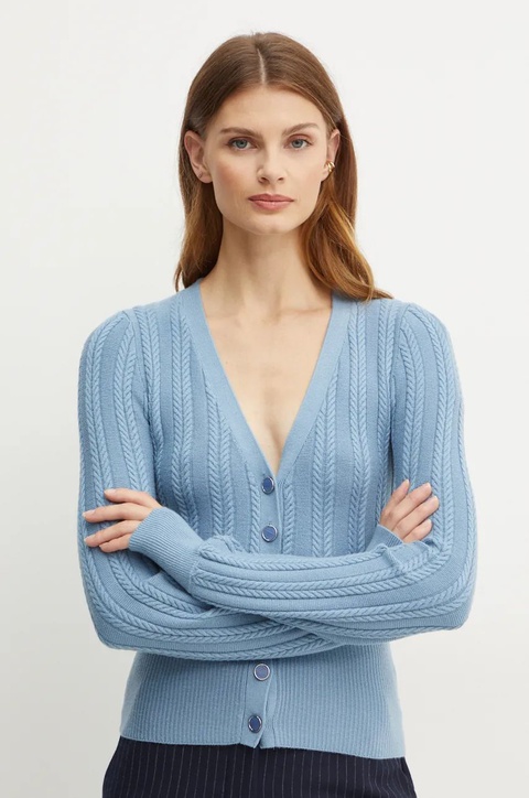 Guess kardigan LIVIA damski kolor niebieski lekki W4BR31 Z2V42 - zdjęcie produktu nr 1