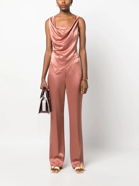 Nanushka satin straight-leg trousers - Pink - zdjęcie produktu nr 2