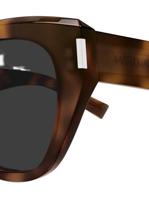 Saint Laurent Eyewear geometric sunglasses - Brown - zdjęcie produktu nr 2