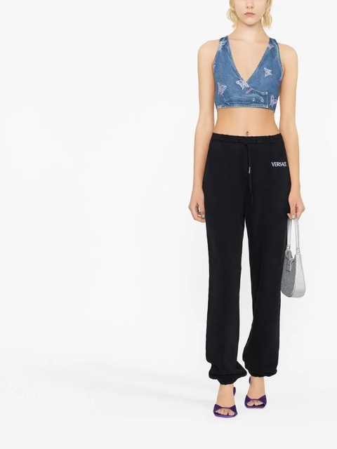 Versace logo-print track pants - Black - zdjęcie produktu nr 2