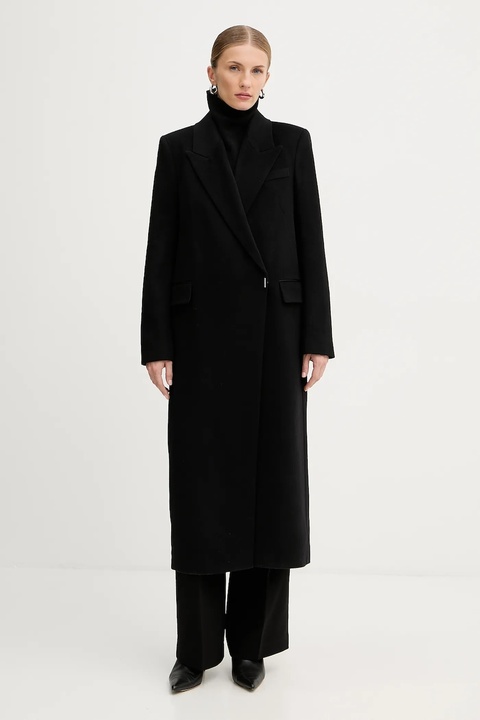 BOSS płaszcz kaszmirowy kolor czarny 50548726 - zdjęcie produktu nr 1