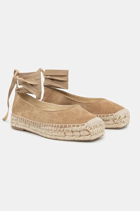 Answear.LAB espadryle zamszowe kolor beżowy - zdjęcie produktu nr 1