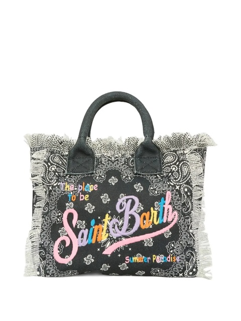 MC2 Saint Barth paisley-print fringed tote bag - Black - zdjęcie produktu nr 2