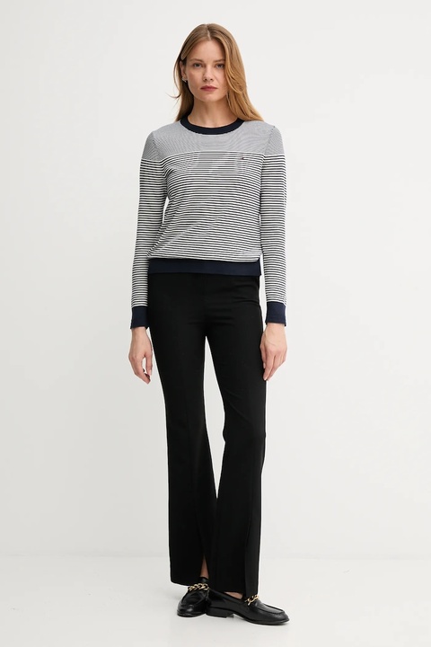 Tommy Hilfiger sweter damski kolor granatowy lekki WW0WW44984 - zdjęcie produktu nr 2