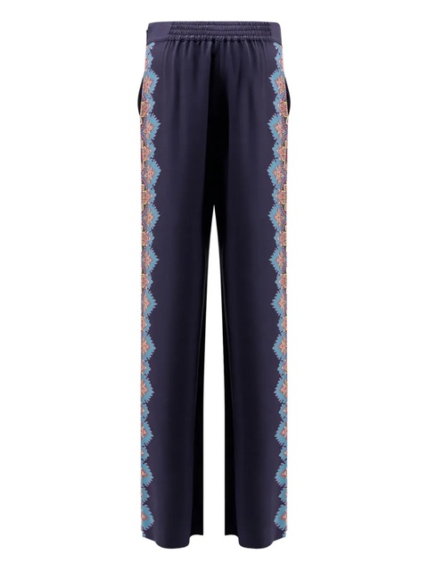 ETRO paisley-print side-panel trousers - Blue - zdjęcie produktu nr 1