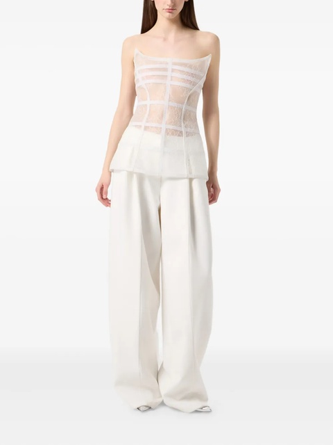 Blumarine strapless-neckline top - White - zdjęcie produktu nr 1