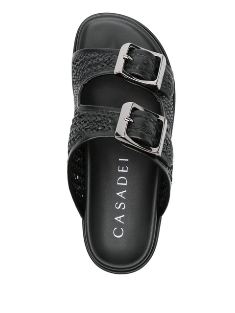 Casadei logo-engraved slides - Black - zdjęcie produktu nr 2