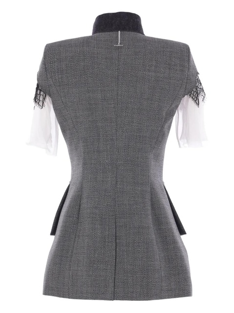 Alexander McQueen short-sleeve blazer - Grey - zdjęcie produktu nr 2