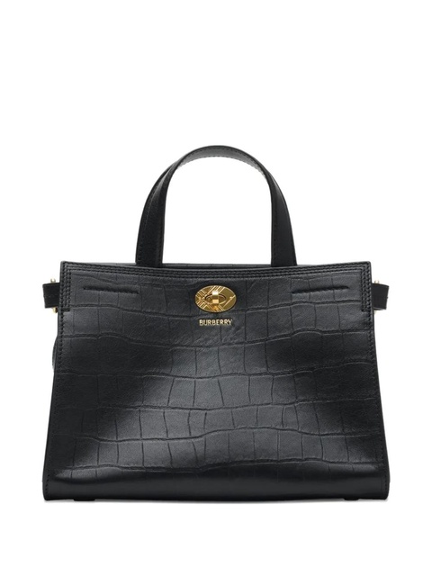 Burberry Cotswolds crocodile-effect mini tote bag - Black - zdjęcie produktu nr 1