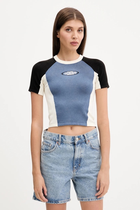 Guess Originals t-shirt damski kolor niebieski W5YR44 Z2YJ2 - zdjęcie produktu nr 1