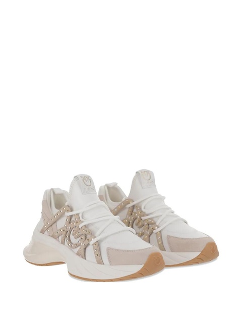 PINKO Ariel rhinestone-embellished lace-up sneakers - Neutrals - zdjęcie produktu nr 1