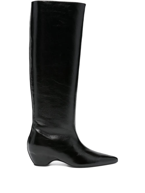 KHAITE 30mm Sybil leather knee-high boots - Black - zdjęcie produktu nr 1