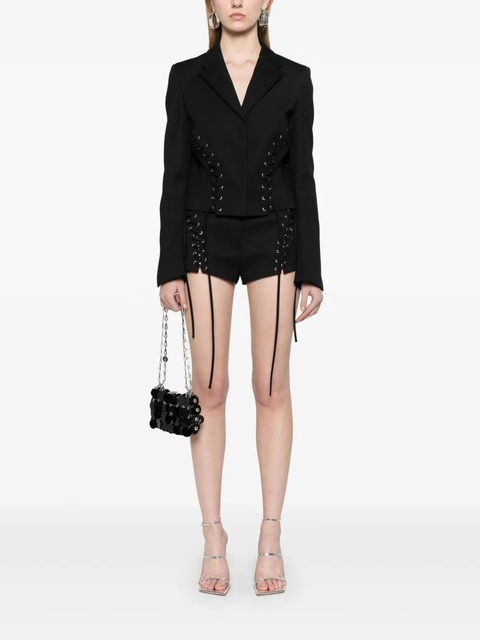 Blumarine lace-up detail jacket - Black - zdjęcie produktu nr 2