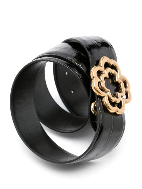 Maje crocodile-embossed leather belt - Black - zdjęcie produktu nr 2