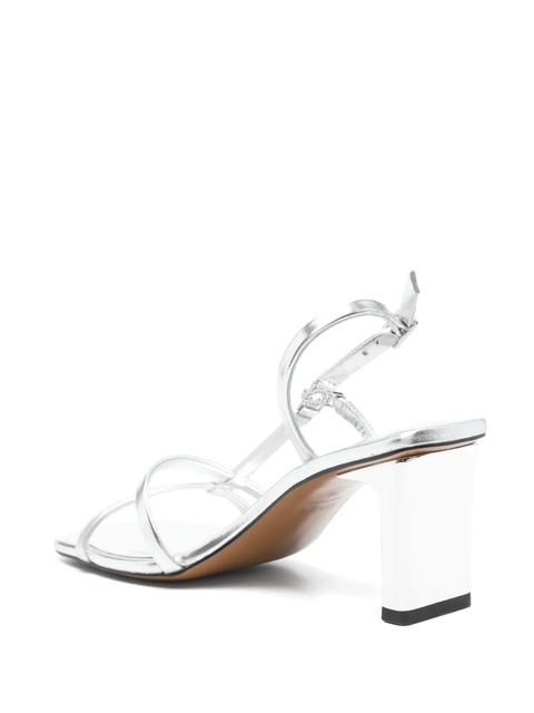 Maje 80mm metallic strappy sandals - Silver - zdjęcie produktu nr 1
