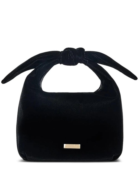 Aquazzura bow tie velvet tote bag - Black - zdjęcie produktu nr 1