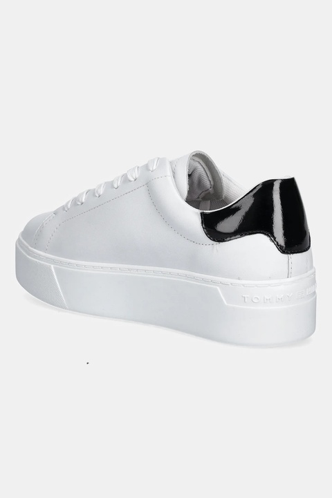 Tommy Hilfiger sneakersy skórzane CHIC PLATFORM CUPSOLE PATENT damskie kolor biały FW0FW08681 - zdjęcie produktu nr 2