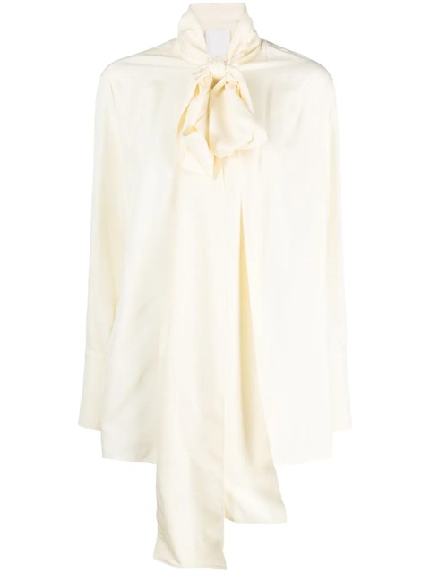 Givenchy pussy-bow silk blouse - Neutrals - zdjęcie produktu nr 1