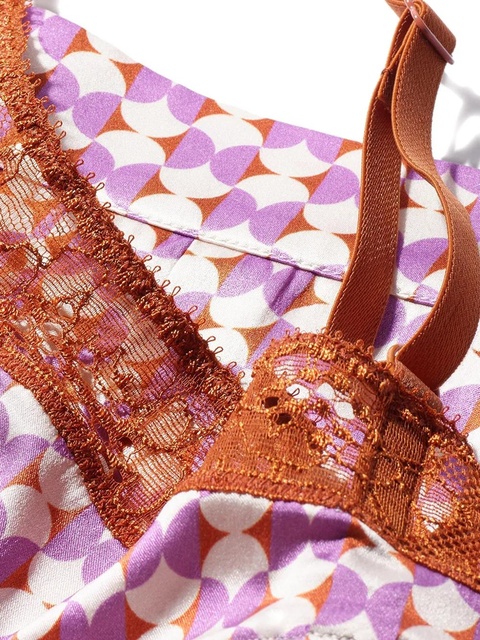 ERES Clip geometric-print silk pyjama trousers - Purple - zdjęcie produktu nr 2